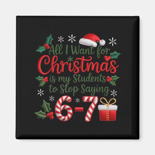 Aimant Students Saying 6-7 67 Six Seven Funny Teachers Ch (Devant)