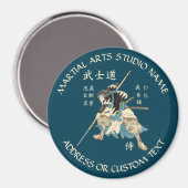 Aimant Studio de Martial Arts Karaté Taekwondo Jiu-jitsu (Recto/Verso)