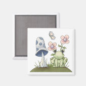 Aimant Stups de printemps ・ Grenouille et champignon (Recto/Verso)
