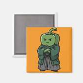 Aimant Sturdy Green Bell Pepper Samurai Bodyguard  (Recto/Verso)