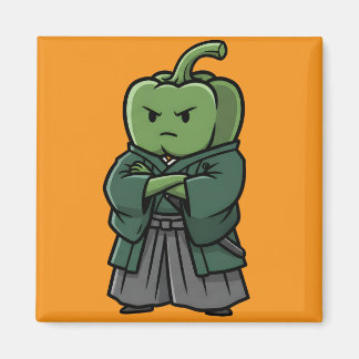 Aimant Sturdy Green Bell Pepper Samurai Bodyguard 