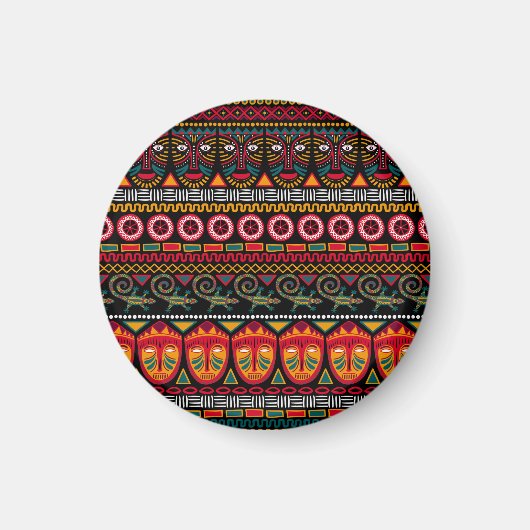 Aimant Style Africain : Plaisir Motif décoratif. (Devant)