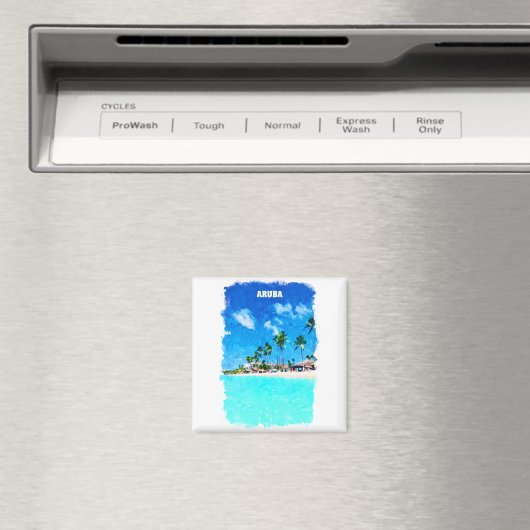 Aimant Style Aruba Caribbean Beach Paradise (In Situ (Lave-vaisselle))