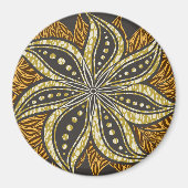 Aimant Style Batik Floral Abstrait africain (Devant)