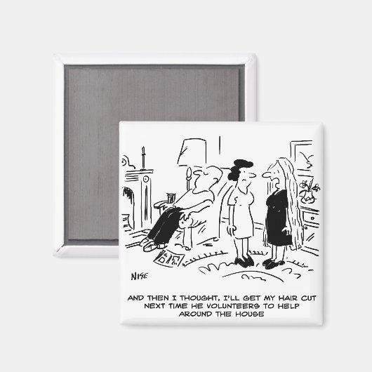 Aimant Style cheveux longs en raison de l'absence de coup (Recto/Verso)