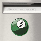Aimant Style comique Numéro 6 Billard Ball (In Situ (Lave-vaisselle))