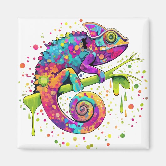 Aimant Style d'aquarelle des teintures Chameleon (Devant)