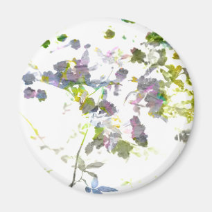 Aimant Style de couleur de l'eau fleur romantique design