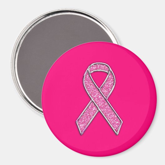 Aimant Style de Parties scintillant Chrome Vibrant Pink R (Recto/Verso)