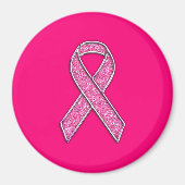 Aimant Style de Parties scintillant Chrome Vibrant Pink R (Devant)