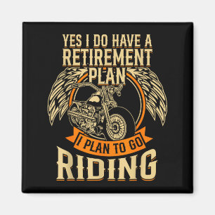 Aimant Style de vie de retraite de motard moto chopper lo