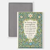 Aimant style floral et écriture de William Morris (Recto/Verso)