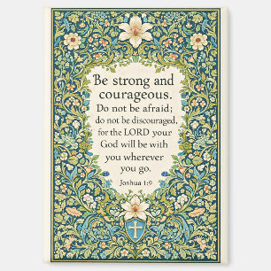 Aimant style floral et écriture de William Morris
