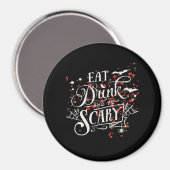 Aimant Style Graphique d'Halloween Sauvage Effrayant (Recto/Verso)