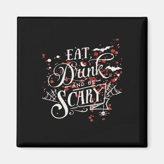 Aimant Style graphique effrayant d'Halloween sauvage (Devant)
