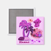 Aimant Style hawaïen Aloha (Recto/Verso)