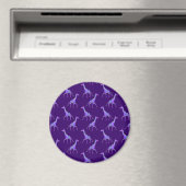 Aimant Style hippie étincelant Giraffe violette (In Situ (Lave-vaisselle))