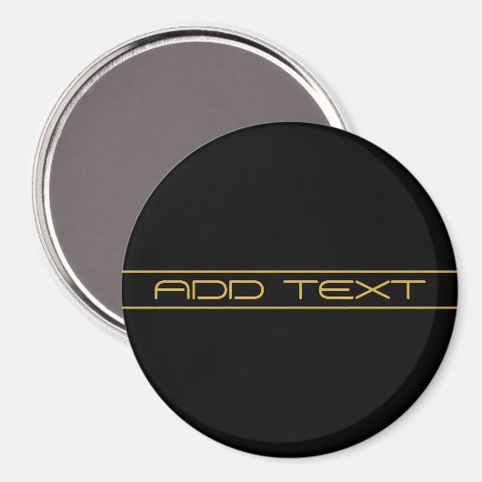 Aimant Style moderne et modifiable Texte Or & Grilles (Recto/Verso)