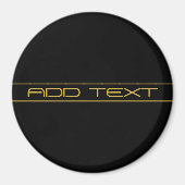 Aimant Style moderne et modifiable Texte Or & Grilles (Devant)