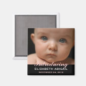 Aimant Style moderne Faire-part de naissance bébé photo (Recto/Verso)