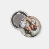 Aimant Style Noël Joyeux Bright Photo de famille (Recto/Verso)