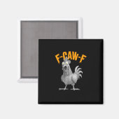 Aimant Style Rétro Classique Poulet Drôle F Caw F (Recto/Verso)