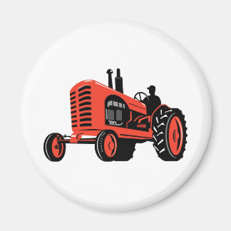Aimant Style rétro du tracteur vintage