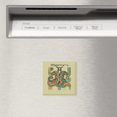 Aimant Style rétro Gemini Zodiac (In Situ (Lave-vaisselle))