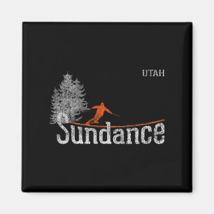 Aimant Style Sundance des années 1980 Utah Ski Vintage