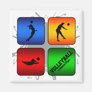 Aimant Style urbain de volleyball extraordinaire