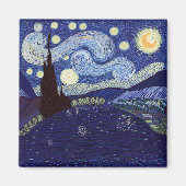 Aimant Style Vincent Van Gogh Starry Nuit et lac (Devant)