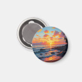 Aimant Style vintage Hawaii Travel Coast Sea Sunset (Recto/Verso)