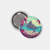 Aimant Style vintage Hawaiian Travel Honolulu Mid-Pacific (Recto/Verso)