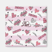 Aimant Style XOXO Valentine's Day (Devant)