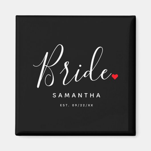 Aimant Stylish Bride Wedding T Shirt  (Devant)