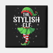 Aimant Stylish Elf Christmas Girls Women Elf Squad Xmas F (Devant)
