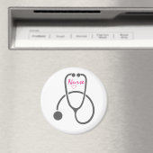Aimant Stylish Grey Nursing Stethoscope Illustration (In Situ (Lave-vaisselle))