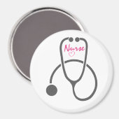 Aimant Stylish Grey Nursing Stethoscope Illustration (Recto/Verso)