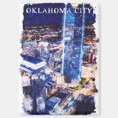 Aimant Stylish Oklahoma City Night View Watercolor (Recto)