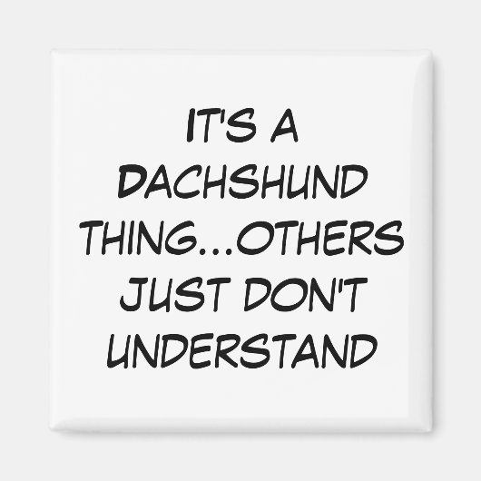 Aimant Suburban Chicagoland Dachshund Amateurs (Devant)