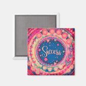 Aimant Succès rose Plutôt amusant Inspirivé Floral (Recto/Verso)