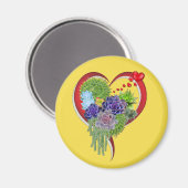 Aimant Succulent-mariage-bouquet (Recto/Verso)