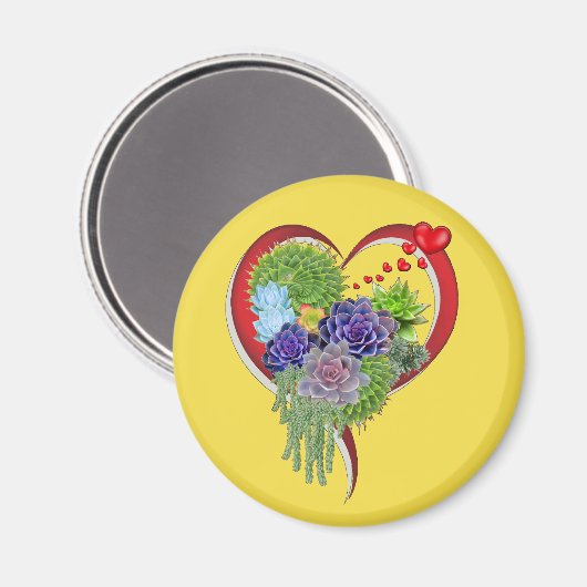 Aimant Succulent-mariage-bouquet (Recto/Verso)