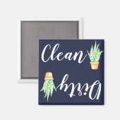 Aimant Succulents à pots mignons Nettoyer Lave-vaisselle  (Recto/Verso)