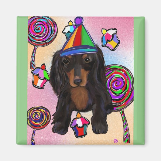 Aimant Sucettes Black Doxie (Devant)