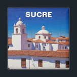 Aimant Sucre Bolivie Travel<br><div class="desc">Sucre, capitale constitutionnelle de la Bolivie, est une ville d'élégance coloniale et d'importance historique, souvent appelée la "Ville Blanche" en raison de ses bâtiments blanchis à la chaux bien conservés. Nichée dans une vallée à environ 2 800 mètres d'altitude, Sucre bénéficie d'un climat doux et d'un cadre pittoresque entouré de...</div>