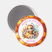 Aimant Sucré comme il peut être | Abeille de miel et fleu (Recto/Verso)