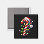 Aimant Sucre de canne Crew Noël Famille Lumière Noël Père (Recto/Verso)