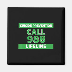 Aimant Suicide Awareness - Prevention Lifeline 988  