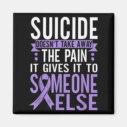 Aimant Suicide Awareness Suicide Prevention Suprt Survivo (Devant)